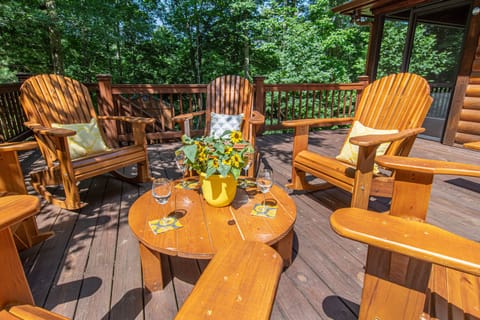 Whether sitting in the shade or sunning yourself, enjoy the large deck. 