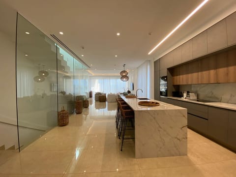 FRONT VIEW VILLA ARTEMIS-11 | Private kitchen | Full-size fridge, microwave, oven, stovetop