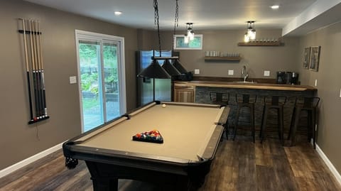 Bar and pool table 