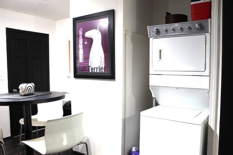 Washer and dryer in the unit.