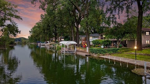 Fish off the dock, take a swim, or watch the sunset with an old fashioned from the deck! People also love to watch the passing boats go by, as its a peaceful feeling you have to experience yourself. ***beware for passing boats***
