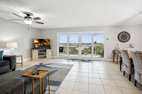 Living Area with Balcony Access and Partial Intracoastal Waterway Views