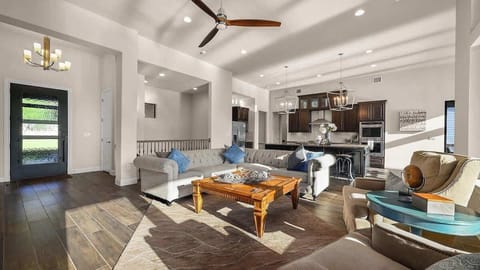 Plenty of comfortable seating in the upstairs living room.