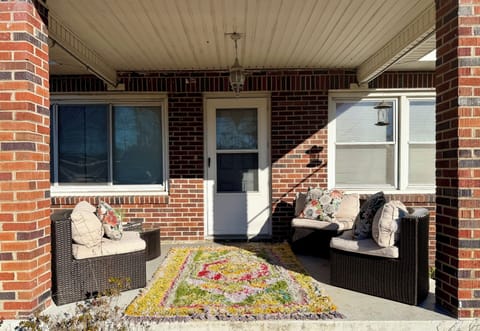 Front porch sitting area.