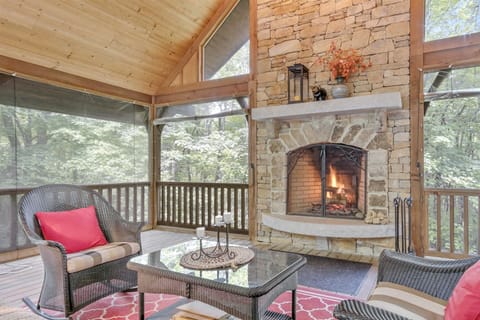 Screened Porch and Wood Burning Fireplace