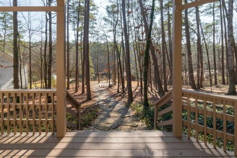 Deck with path to Lake