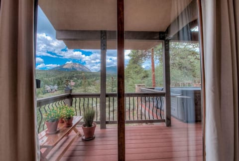 Door to deck from master bedroom