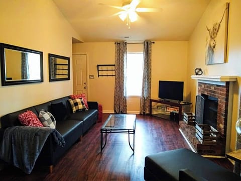 Cozy up in our chic living room, perfect for relaxing evenings or lively gatherings.