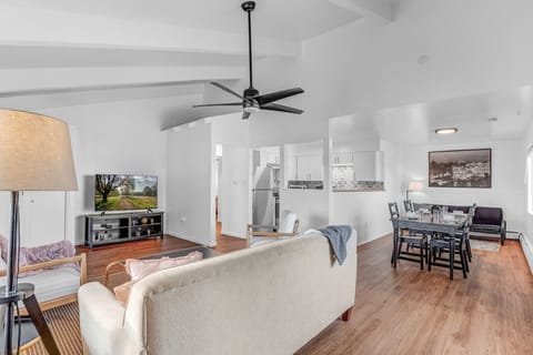 The open concept makes this apartment feel bigger than 850 sq. ft.