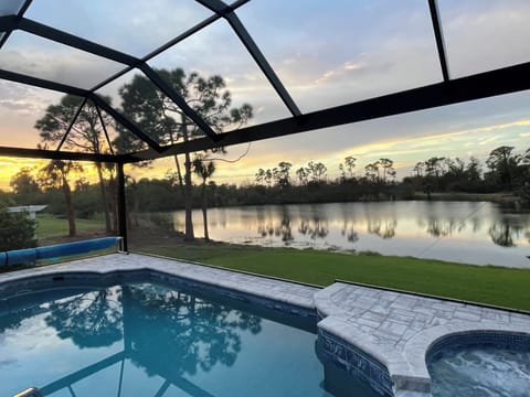 Enjoy plentiful Florida wildlife with the panoramic pond view!
