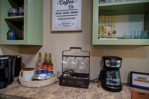 Keurig, drip coffee, and stovetop espresso maker