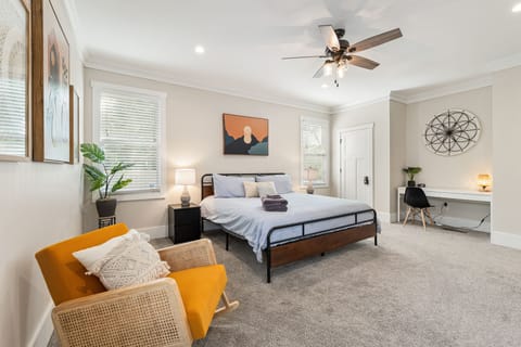 Bedroom 1 (Primary Suite) with King Size Bed, Smart TV and Large En Suite (Private Bathroom)