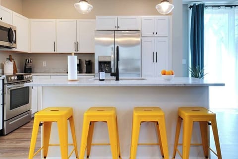 Bar seating for four makes feeding all of your hungry hikers so easy!