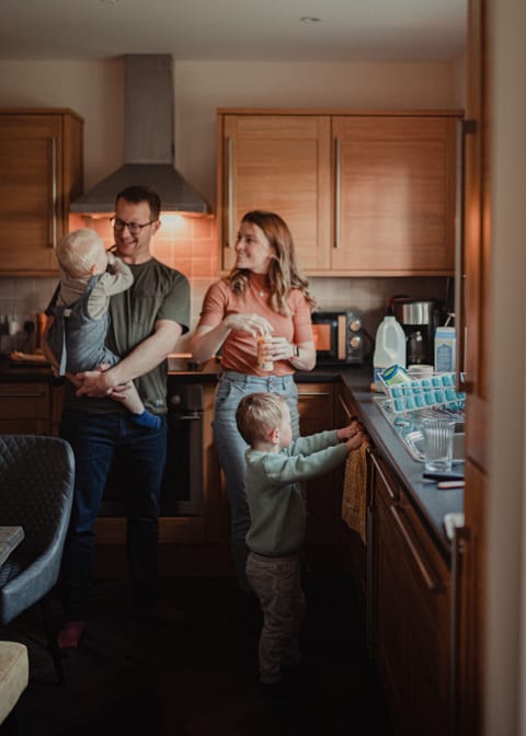 Family time in the kitchen
