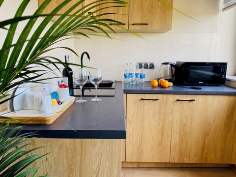 Apartment | Private kitchen | Fridge, microwave, stovetop, dishwasher