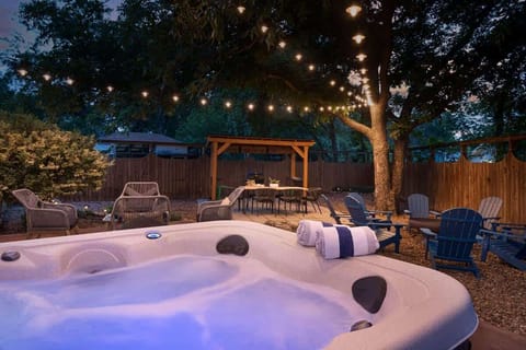 Outdoor hot tub!
