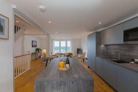 Fridge, dishwasher, electric kettle, toaster