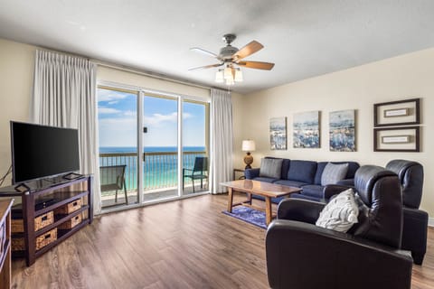 Gulf-front living room