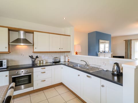 Fridge, dishwasher, electric kettle, toaster