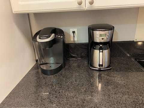 Coffee Station complete with a Regular Drip Coffee maker and a Keurig K Cup