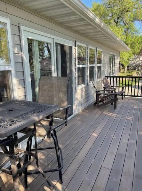 Take in the view of the lake from the upper deck.