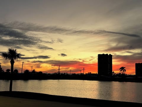 Beautiful sunset views from Swan Lake