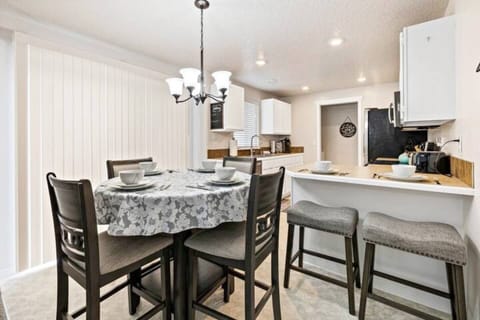 Kitchen table and two barstools
