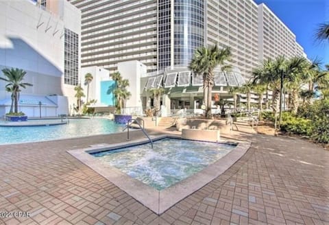 Oversized Jacuzzi and 2 pools in front of resort