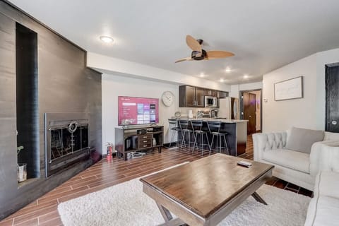 Living room is open to kitchen