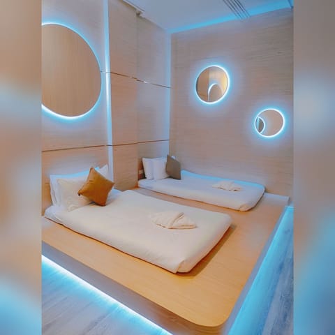 Japanese Bedroom Style, shared bathroom (Separate Men's and Women's / Floor) | Pillowtop beds, iron/ironing board (on request), WiFi (free)