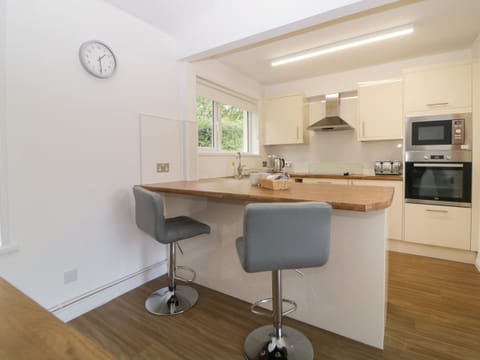 Fridge, electric kettle, cookware/dishes/utensils