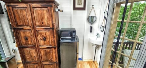 Fridge, Microwave,  Paper Towel Holder, Mini Sink.