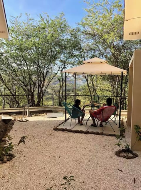 Relax in outdoor sitting area