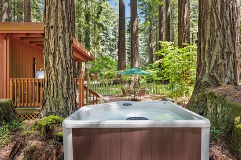 Just a few steps from the porch and patio.