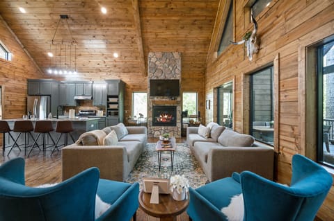 Open floor plan living room and kitchen for quality time together