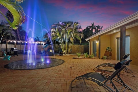 Unique amenities such as this lighted splash pad elevate the guest experience and make for a memorable vacation.