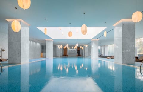 Indoor pool, open 8:30 AM to 10:00 PM, sun loungers