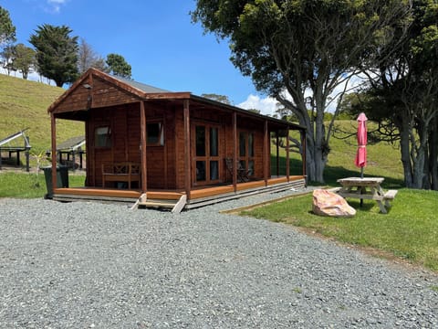 Front of cabin showing absolute privacy.