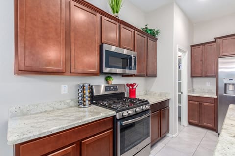 Fully stocked kitchen 