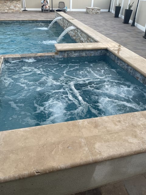Heated, Jacuzzi and pool