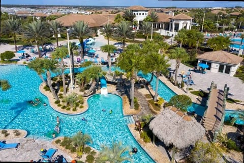 Outdoor pool, sun loungers, lifeguards on site