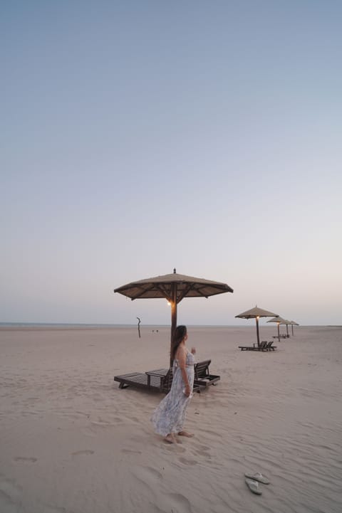 Private beach, white sand