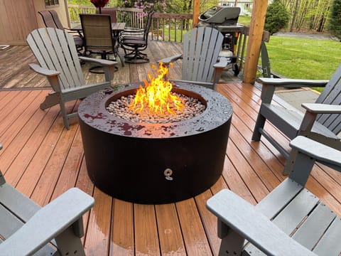 Gas firepit installed May 2026.