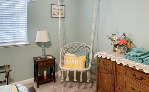 Enjoy a themed bedroom and the inviting decor touches!