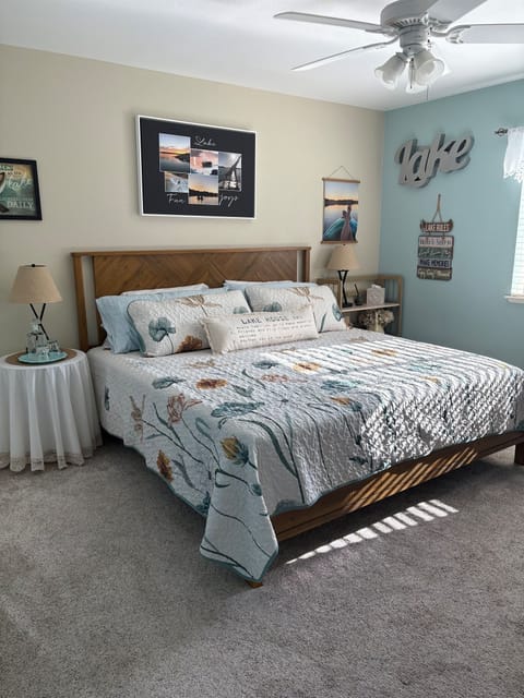 Plush bed for a good night's sleep