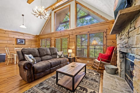 View as you walk into the cabin thru the front door.