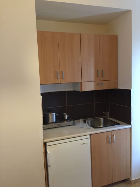 Twin Room, Sea View | Private kitchen | Fridge, stovetop, cookware/dishes/utensils