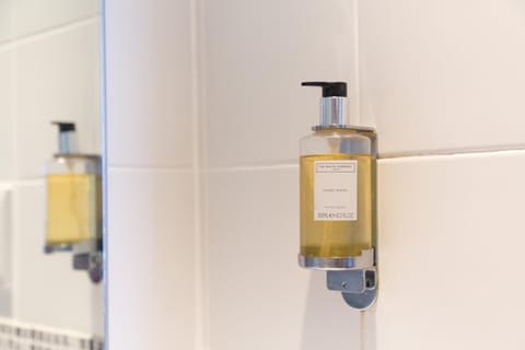 Hair dryer, towels, toilet paper