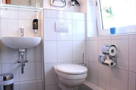 Single Room | Bathroom | Shower, hair dryer, towels, soap