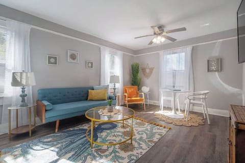 Chill out in our comfy, beachy living room